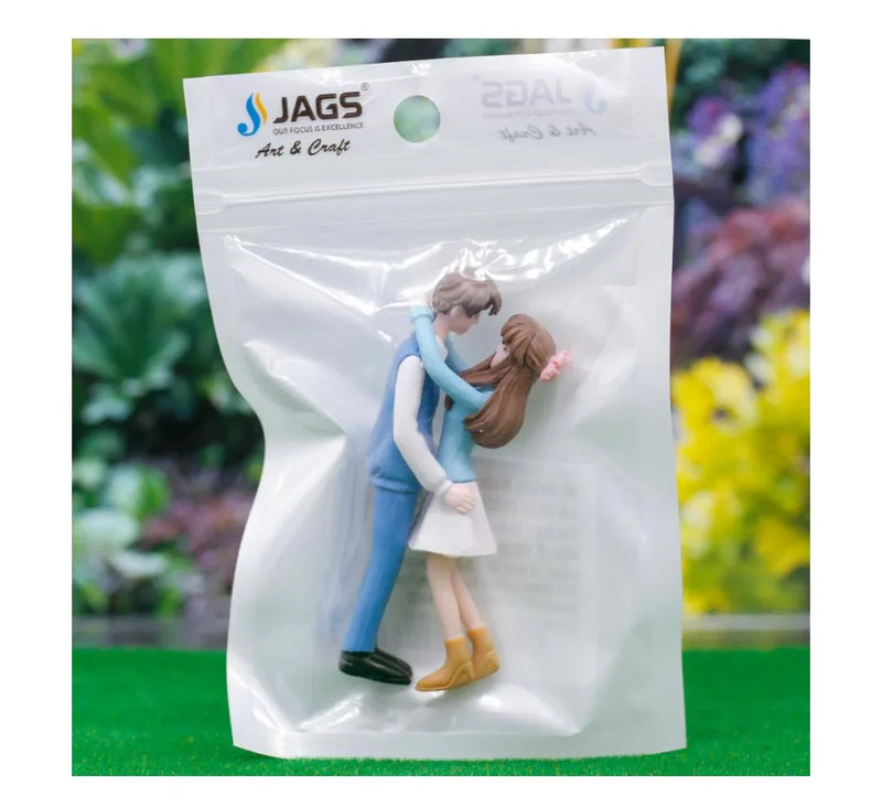 Miniature Model Couple Set Blue & White C0871-1 To 2 C0871-1-2