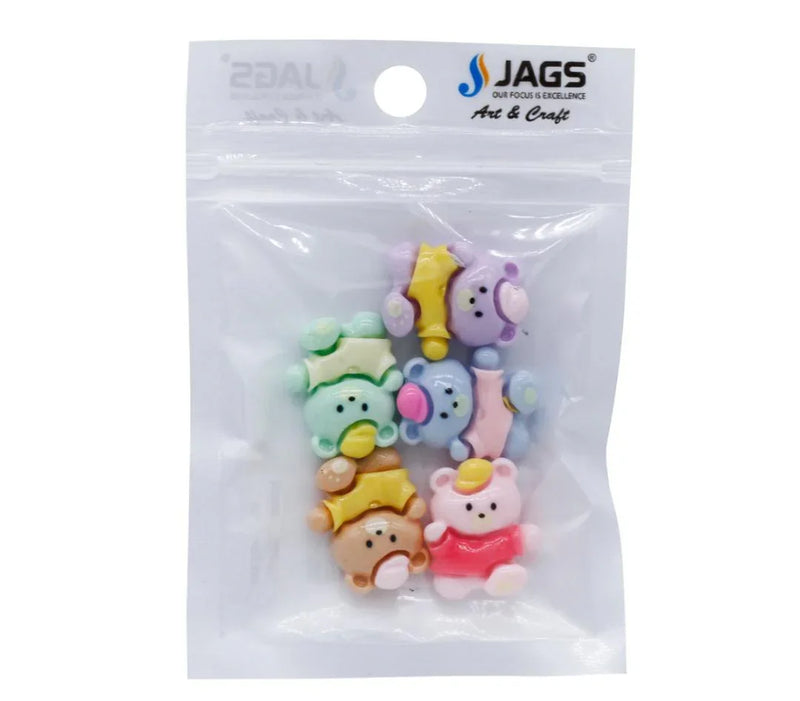 Miniature Model Cartoon Teddy 5 Pcs Mix Colour MMAN-24