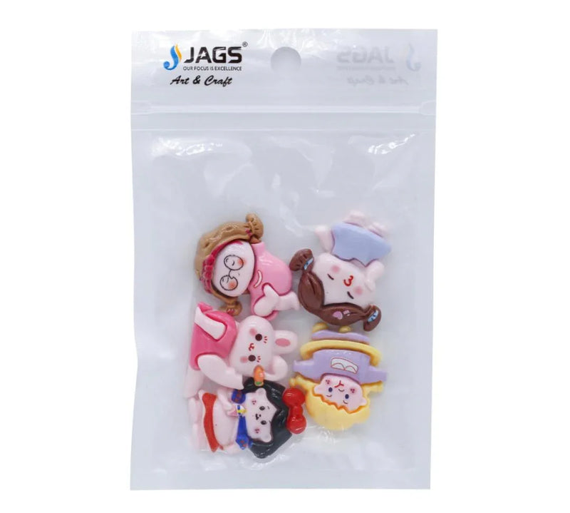 Miniature Model Cartoon Girls 5 Pcs Mix Colour MMAN-38