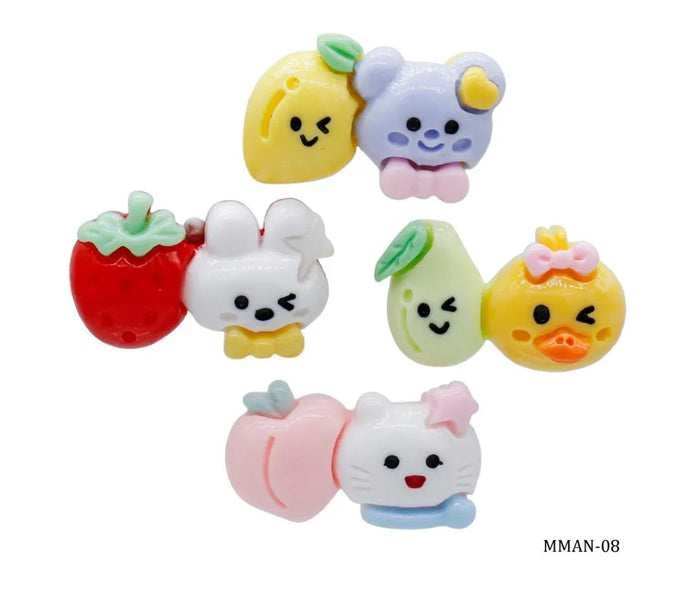 Miniature Model Cartoon Fruit 5 Pcs Mix Colour MMAN-08