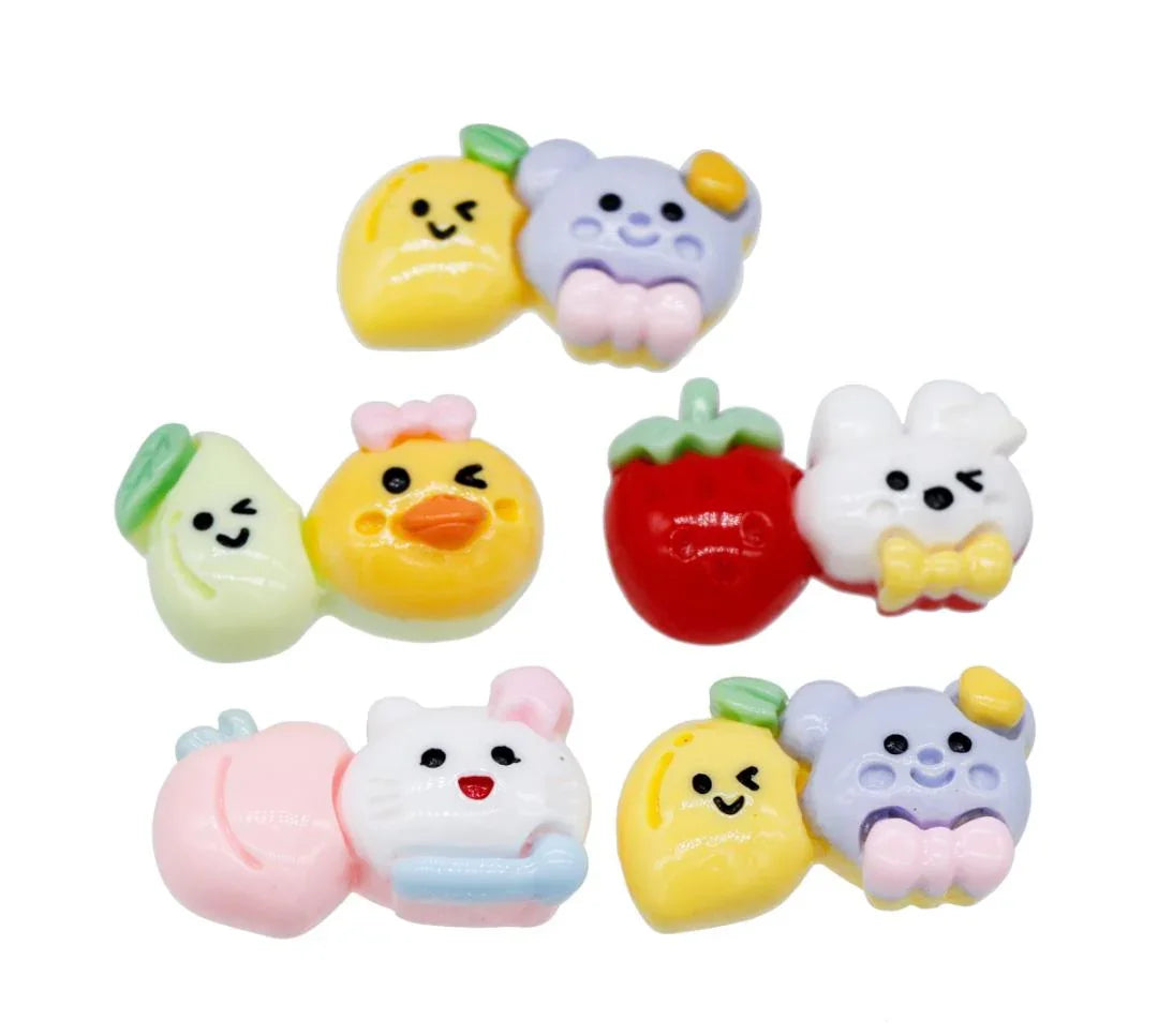 Miniature Model Cartoon Fruit 5 Pcs Mix Colour MMAN-08