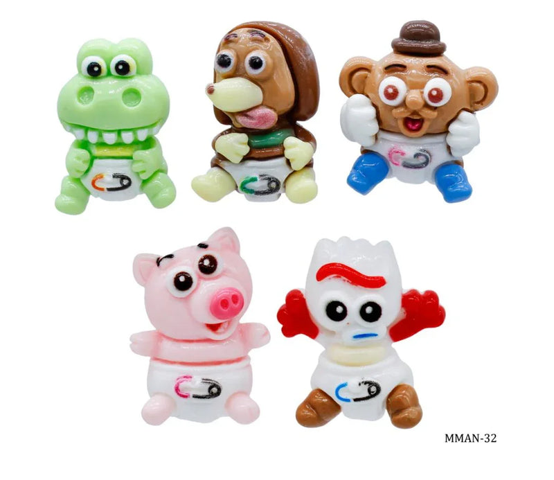 Miniature Model Cartoon Animal 5 Pcs Mix Colour MMAN-32