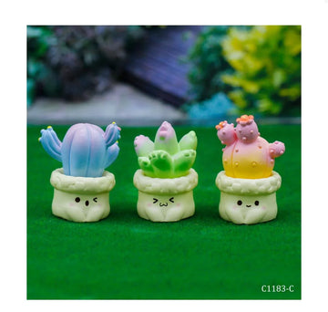 Miniature Model Cactus Plant 3 Pcs Set C1299-13/15/17 C1183-C