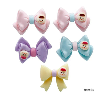 Miniature Model Bow Tie Design 5 Pcs Mix Colour MMAN-34