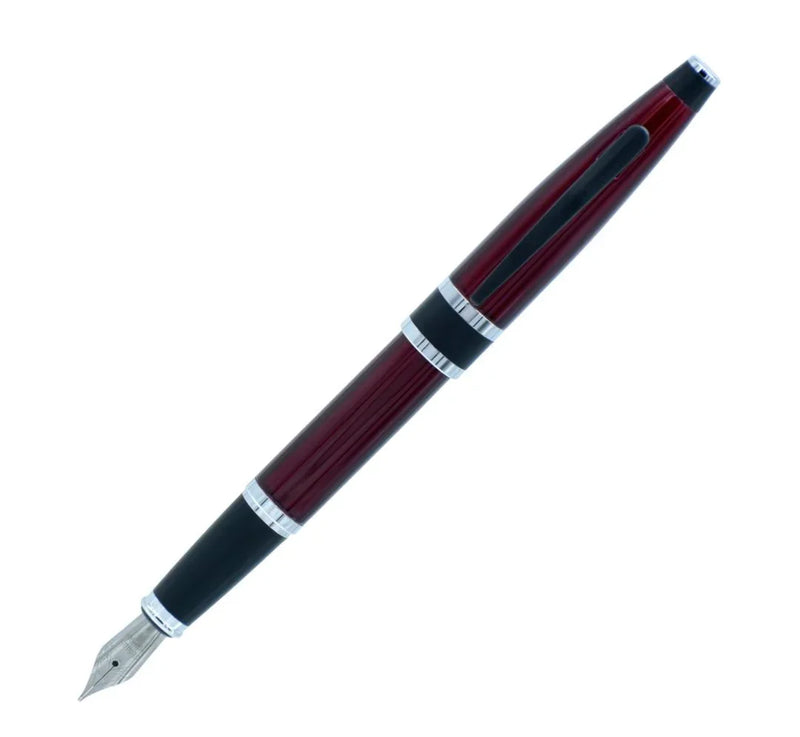 Fountain Pen Red Black Clip 9168FPRD
