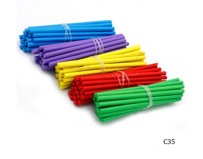 Craft Stick Round Colour 3.5 Inch – 100 Pcs (C35)