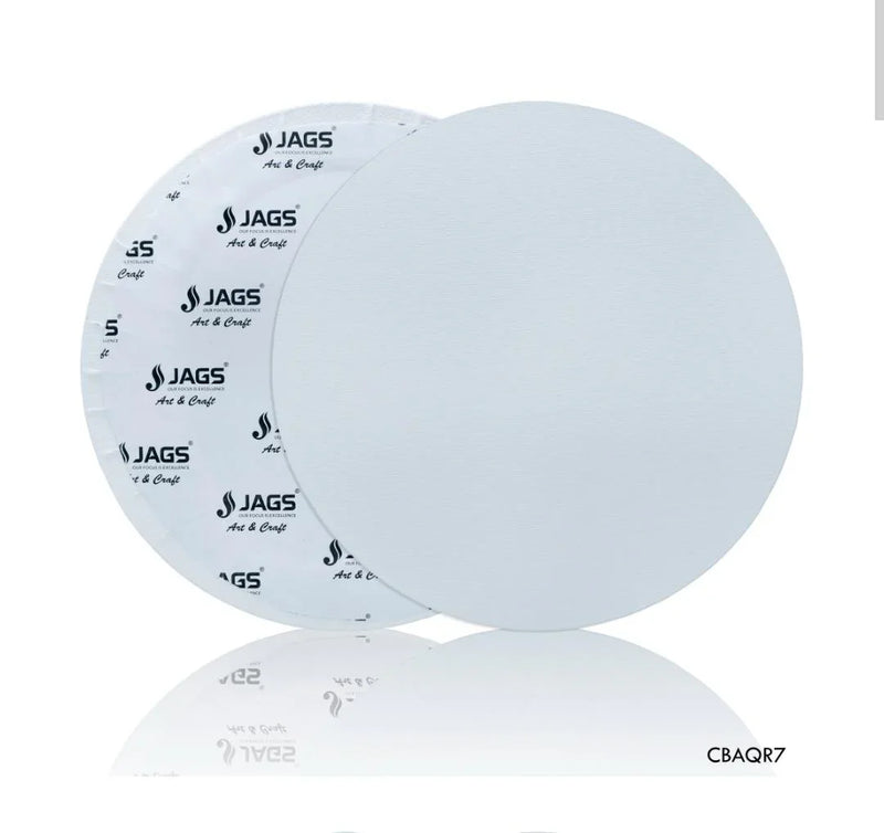 Canvas Board Round Artist Quality White – 7 Inch (CBAQR7)