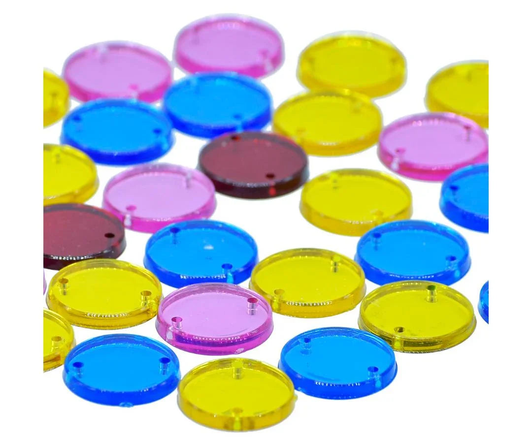 Jags Kundan Stone With Hole Round Mirror – 10Gms, 14MM (JKSR41)