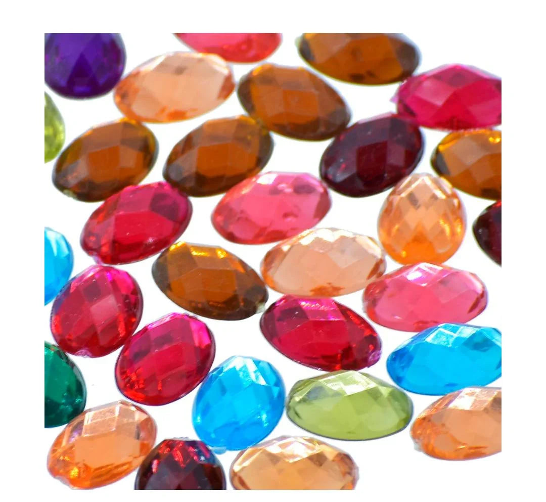 Jags Kundan Stone Oval Without Hole – 10Gms, 14×10MM (JKSR37)