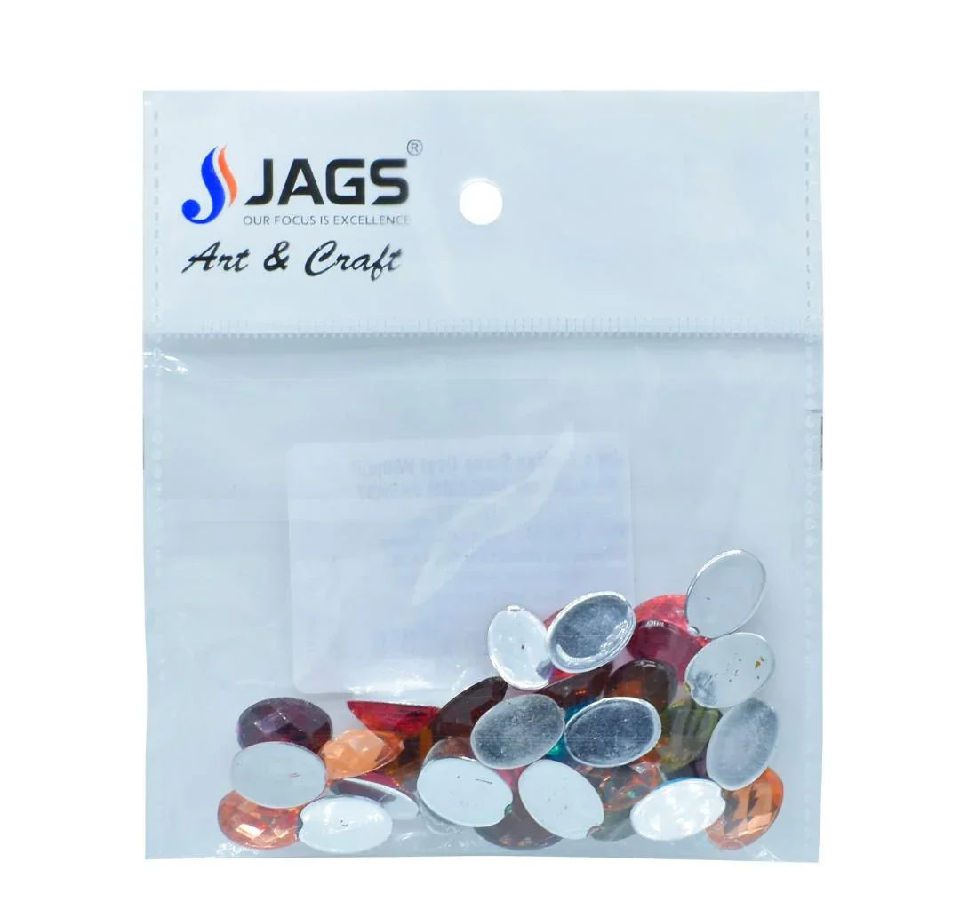 Jags Kundan Stone Oval Without Hole – 10Gms, 14×10MM (JKSR37)