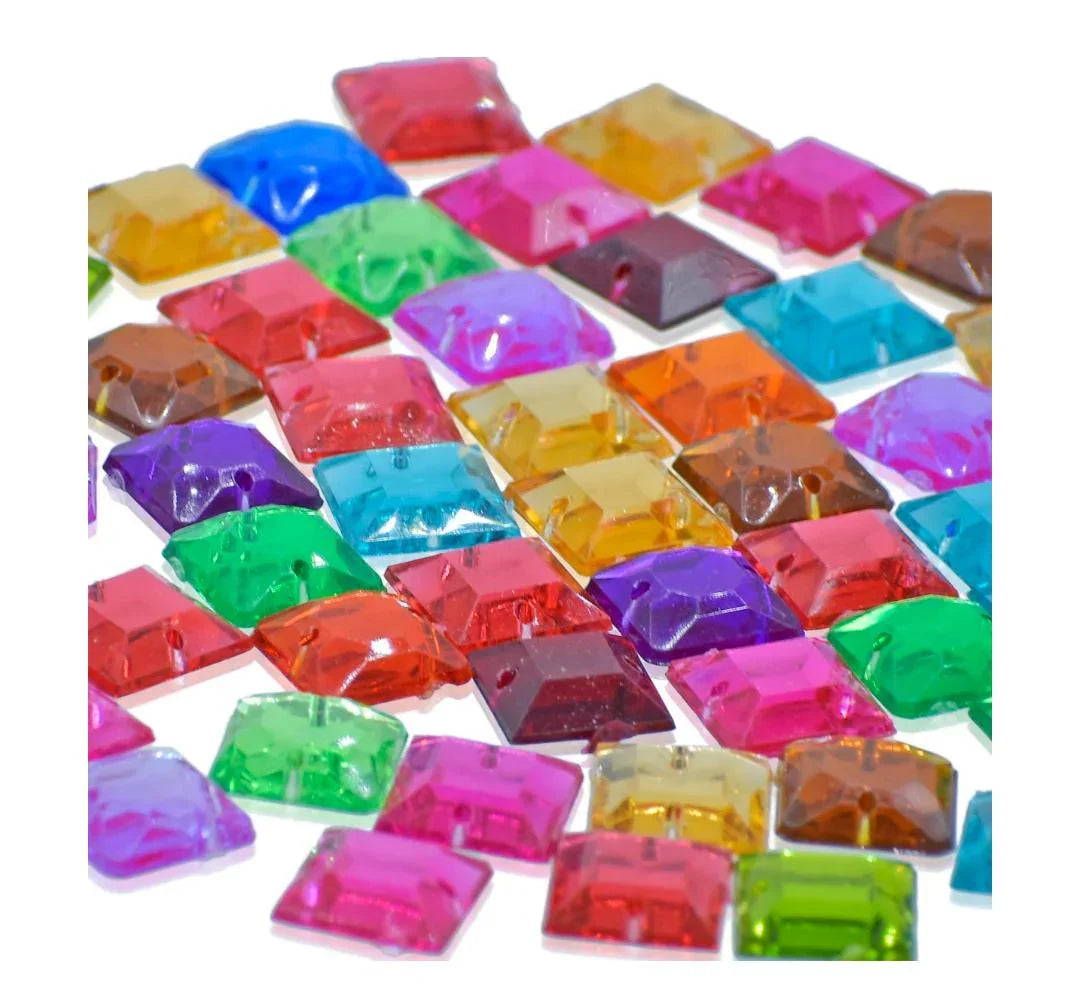 Jags Kundan Stone With Hole Square – 10Gms, 10×10MM (JKSR31)