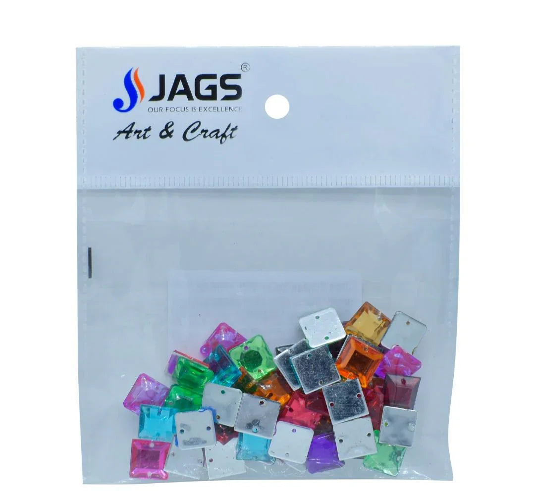 Jags Kundan Stone With Hole Square – 10Gms, 10×10MM (JKSR31)