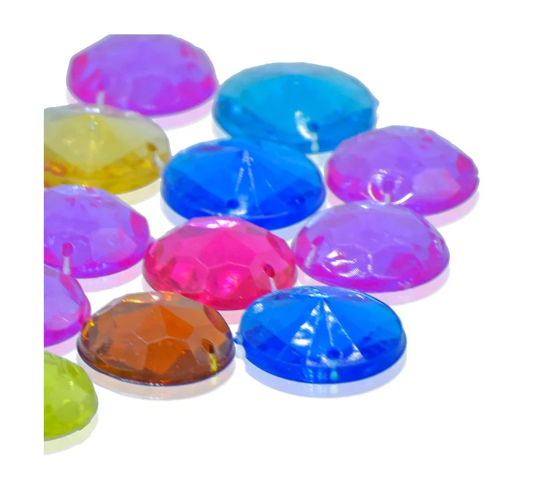 Jags Kundan Stone With Hole Round Diamond – 10Gms, 16MM (JKSR30)