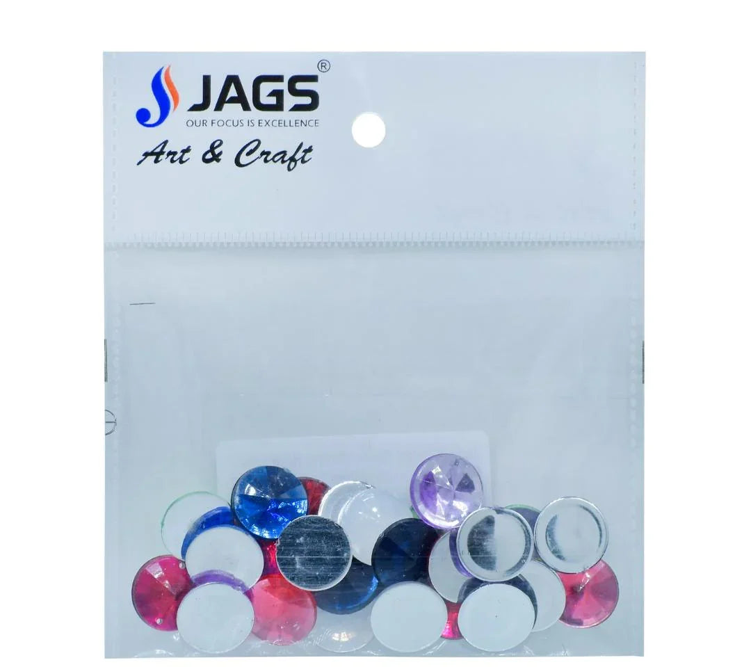 Jags Kundan Stone Without Hole Round Diamond – 10Gms, 14MM (JKSR27)