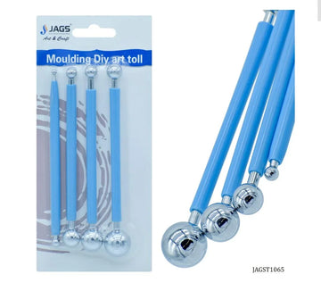 DIY Cake Tools – AmyTalk 4Pcs Metal Ball Baking Fondant Cake Tools, Stainless Steel, 8-Head Pen for Sugar Flower