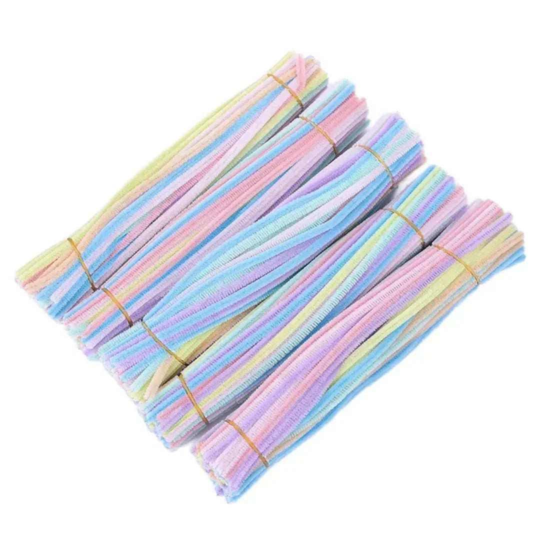 Pastel Pipe Cleaner Plain 90-100Pc Multi Colored (Pc100P)  (Contain 1 Unit)