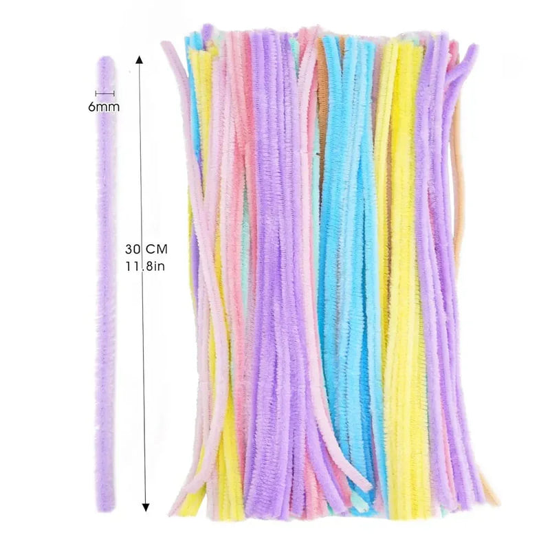Pastel Pipe Cleaner Plain 90-100Pc Multi Colored (Pc100P)  (Contain 1 Unit)