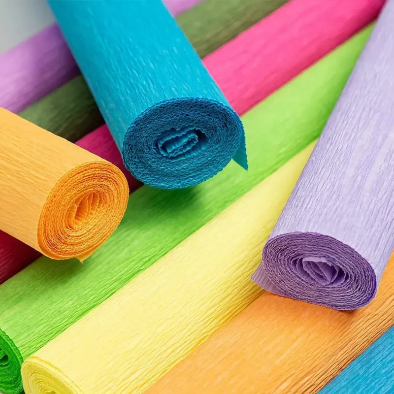 Crepe Paper Sheet l 20X46 cm l Perfect for DIY Crafts & Flower Making l Pack of 3 sheets