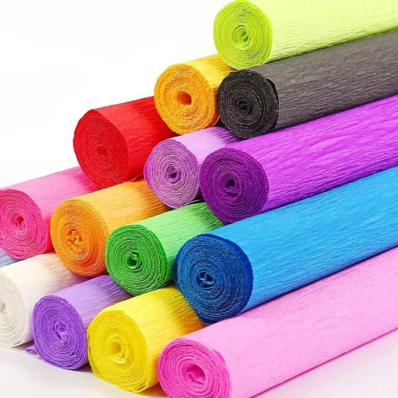 Crepe Paper Sheet l 20X46 cm l Perfect for DIY Crafts & Flower Making l Pack of 3 sheets