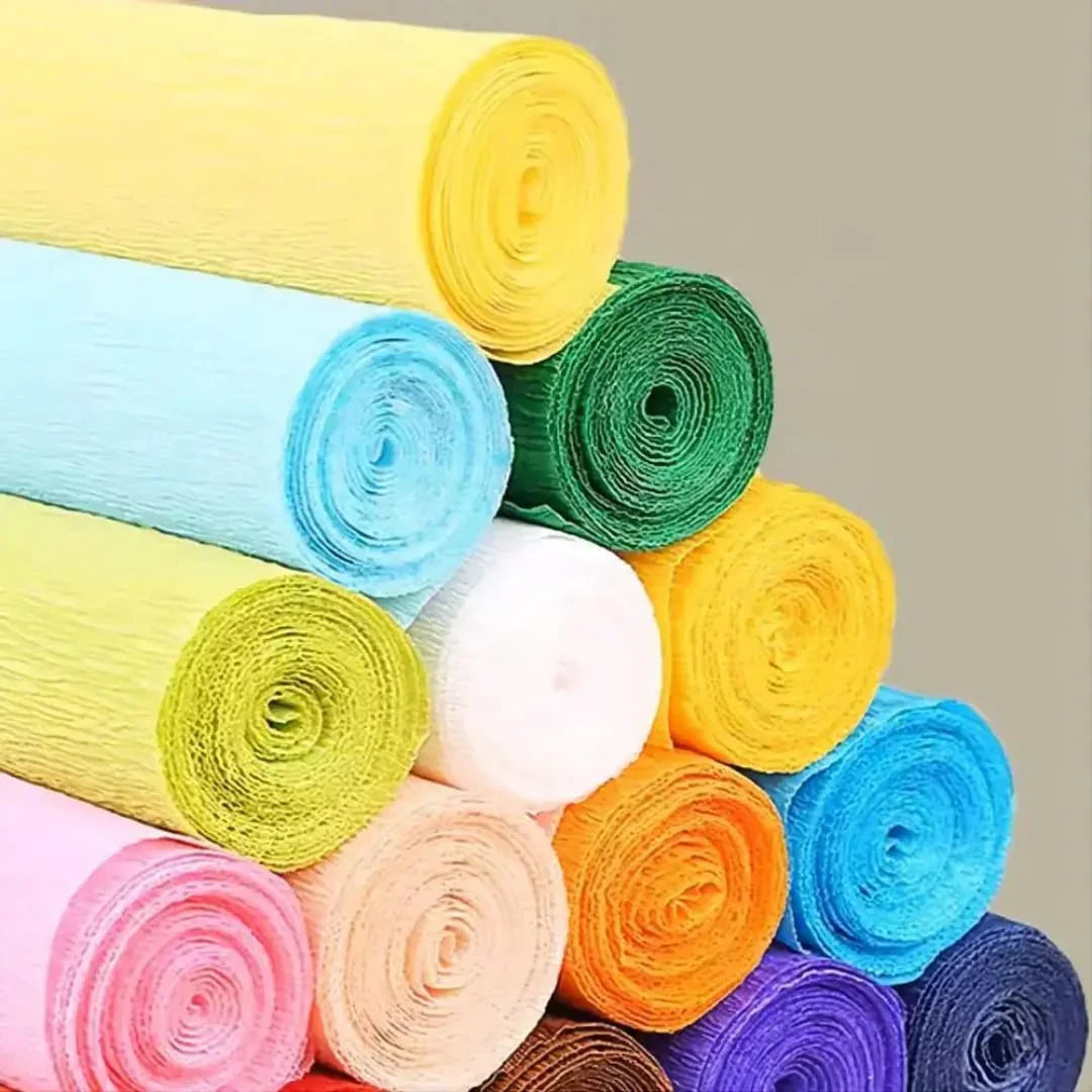 Crepe Paper Sheet l 20X46 cm l Perfect for DIY Crafts & Flower Making l Pack of 3 sheets
