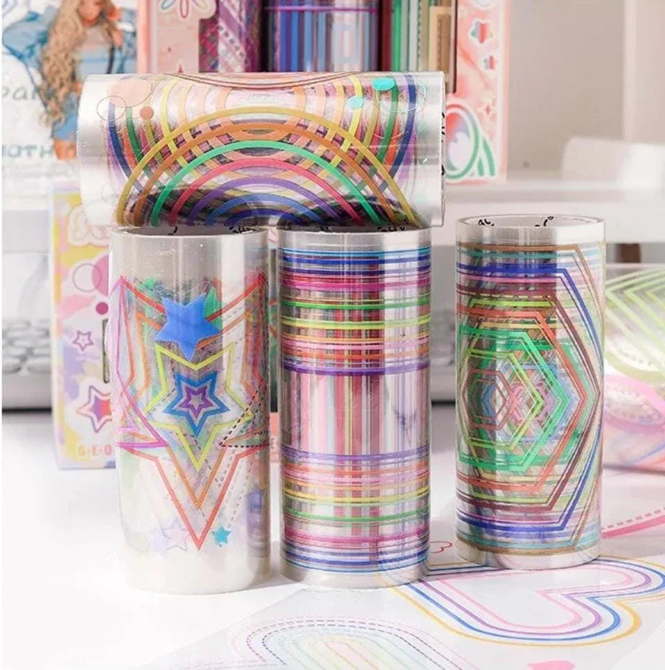 Premium Rainbow Pet Sticker Roll - 1 Roll of Adorable Journaling and Decorative Craft Stickers