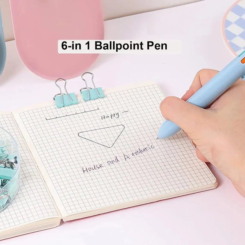 Pastel Stationery combo kit  l Pack of 1 Contains 7 pcs