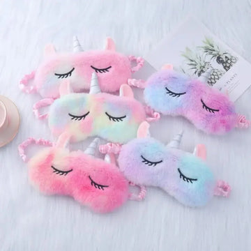 Cute Pastel unicorn Fur Eye mask l Pack of 1