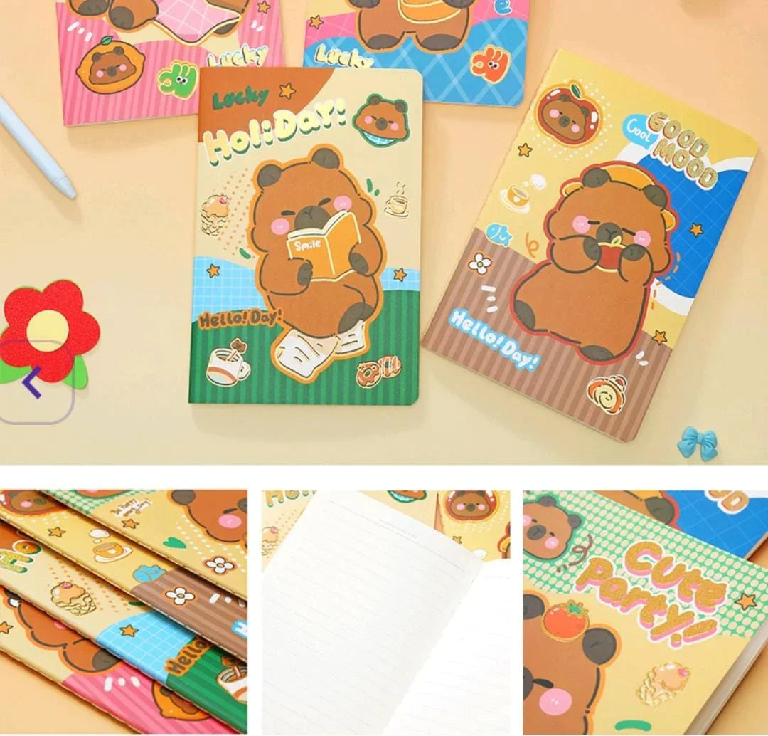 Cute Brown bear A5 diary ruled diary l Pack of 1 diary l