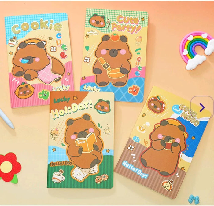 Cute Brown bear A5 diary ruled diary l Pack of 1