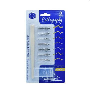 Calligraphy Wooden 7 Nib Set 8Pcs – E0354