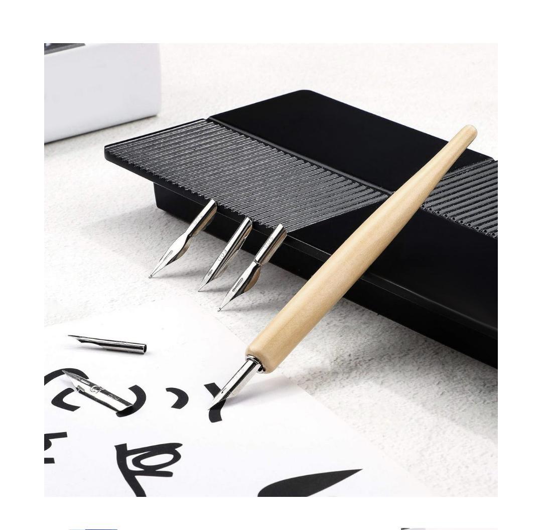 Calligraphy Wooden 7 Nib Set 8Pcs – E0354