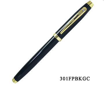 Fountain Pen Black Golden Clip – 301FPBKGC
