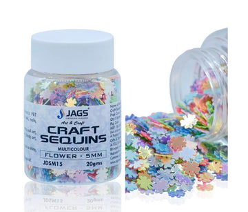 Jags Craft Sequins Multi Colour 20GMS Flower 5MM – JDSM15