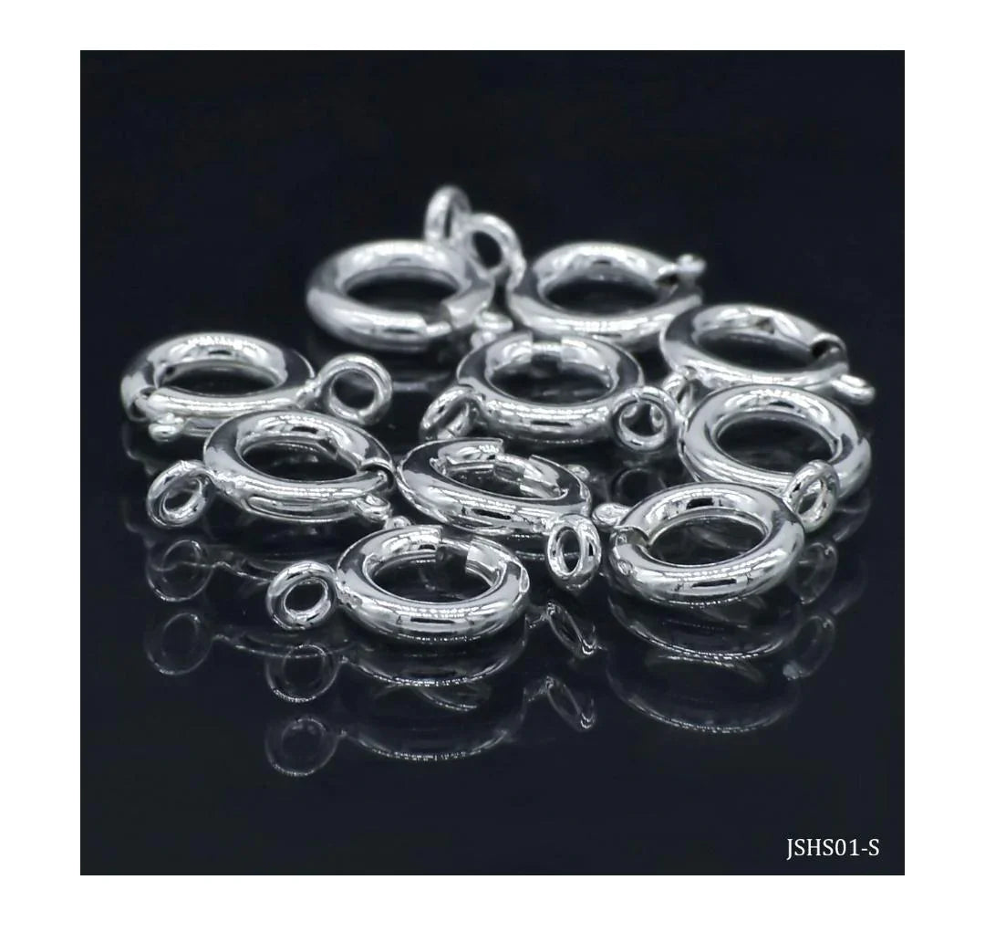 Jewellery Springring Hooks Big Silver Set Of 10Pcs – JSHS01-S