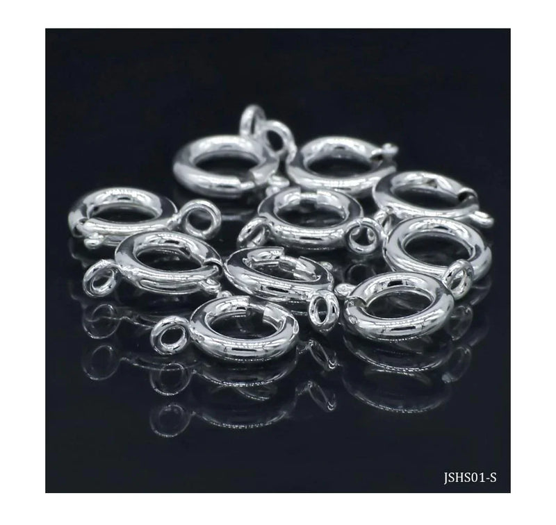 Jewellery Springring Hooks Big Silver Set Of 10Pcs – JSHS01-S