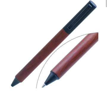 Ball Pen Wood Finish Half & Black Clip – 805BPBK