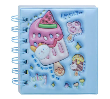 Spiral Bound Notebook Diary Lovely Embossed Print A7 – 5828-14