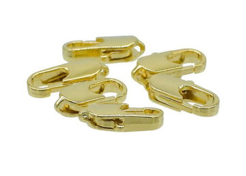 Imitation Jewellery Lobster Claw Clasps Golden 6Pc – IJLH-05
