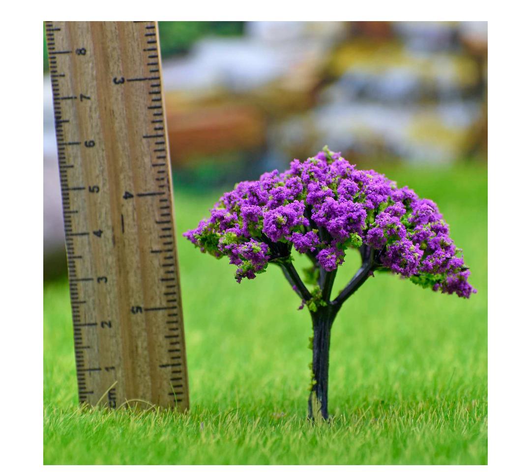 Artificial Miniature Tree 1 Pc Green & Purple – TL-60GPE