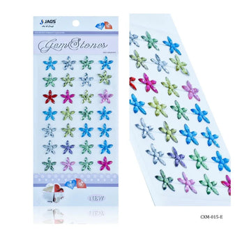 Gem Stones Sticker Flower Multicolour CXM-015-E Info Dra
