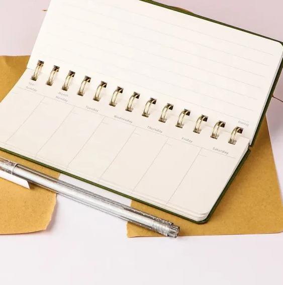Premium Weekly Journal spiral notepad diary for 2026 l 80 pages l Pack of 1