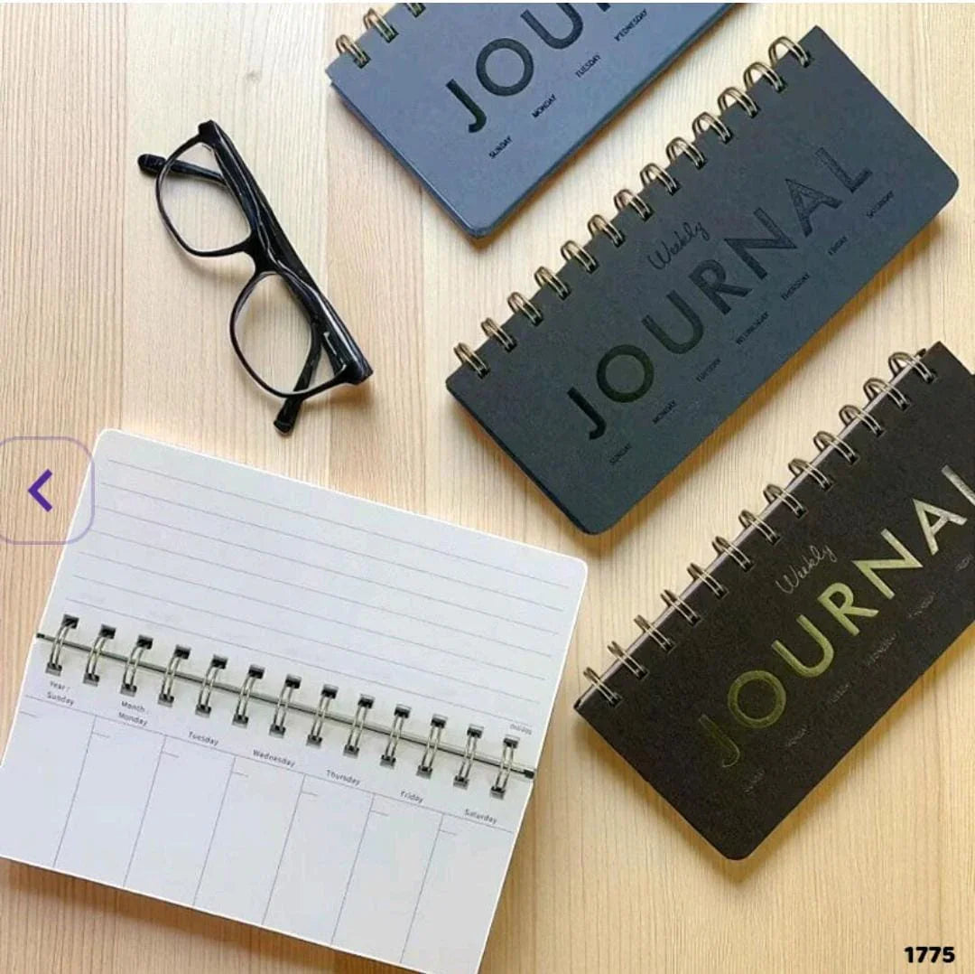 Premium Weekly Journal spiral notepad diary for 2026 l 80 pages l Pack of 1