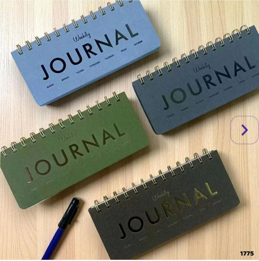 Premium Weekly Journal spiral notepad diary for 2026 l 80 pages l Pack of 1