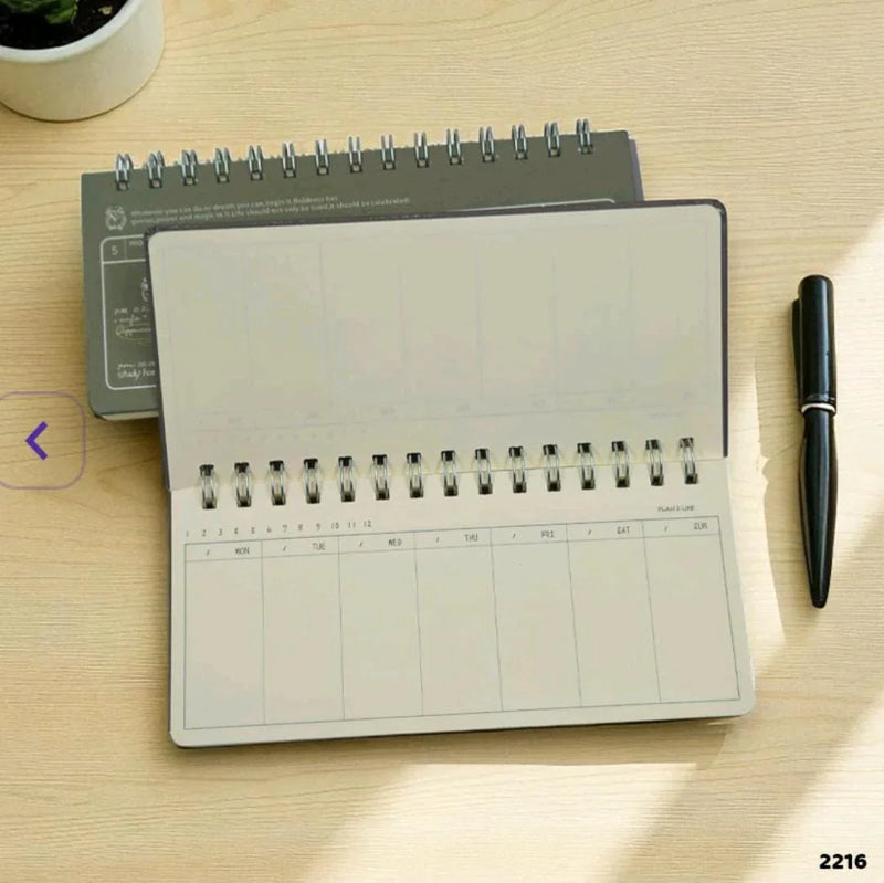 Premium Weekly Journal Spiral Notepad Diary | 80 Pages | 1 Pack