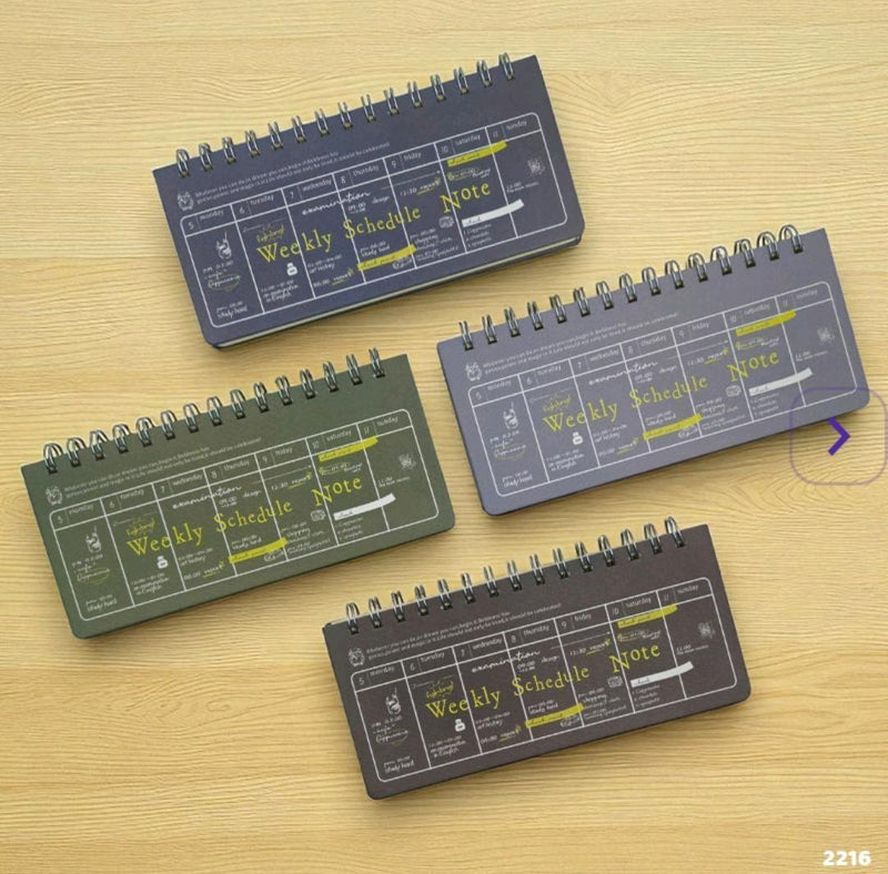 Premium Weekly Journal Spiral Notepad Diary | 80 Pages | 1 Pack