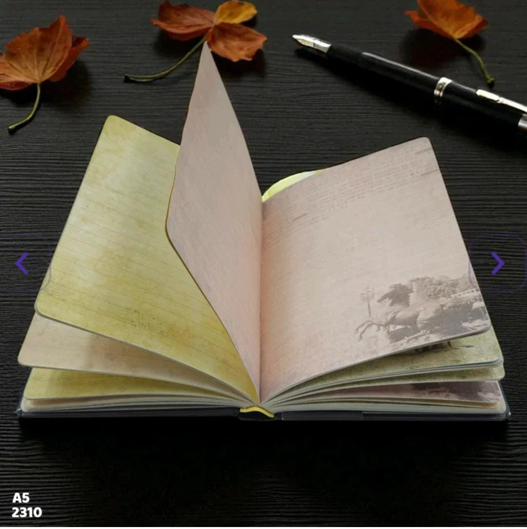 Premium diary -retro notes edition   l  A5 diary l Pack of 1 diary l 128 pages