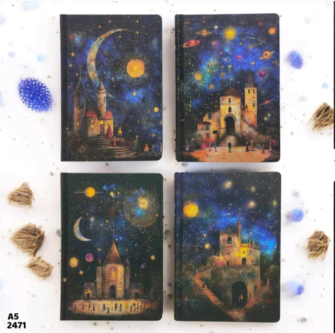 Premium Van gogh edition- Cosmic Town  l  A5 diary l Pack of 1 diary l 128 pages