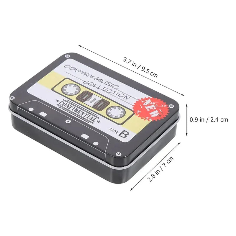 Mini Rectangular  Metal Tin Box l Pack of 1 l  9 X6.5 CM l Storage Solution for Small Treasure