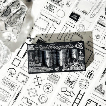 Premium Border frame Washi Tape – Pack of 4 Rolls (80mm x 2m)