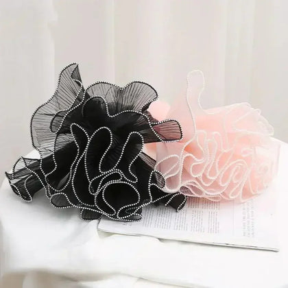 Premium White Wrapping Paper Net Wrinkled with Pearl 64 cm long  | Gift Wrappers | Premium 2026 Edition